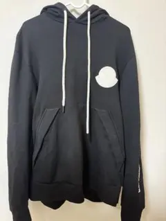 【美品】MONCLER モンクレール 袖ロゴ フーディー ブラック XL