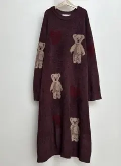 ジェラートピケ　ワンピース ベアー　くま 新品未使用 完売品 ジェラートピケ PIQUE ベア 柄ワンピース くま