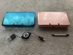 ★ニンテンドー3DS 本体 青 ピンク USBケーブル付き(ジャンク扱い)