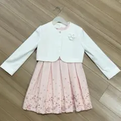 ピンク フォーマルドレス 100cm 花柄　タグ付け
