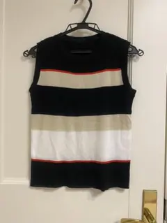 【美品】ボーダー ノースリーブ