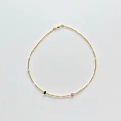ハンドメイドビーズネックレス