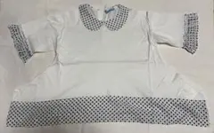 トリコ　コムデギャルソン　カットソー　白×水玉