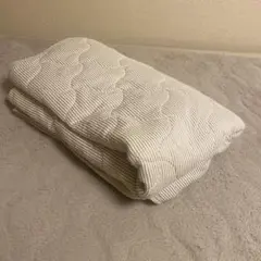 NITORI ニトリ ヤワサラニット ストライプ柄 敷きパッド ベッドパッドのサムネイル