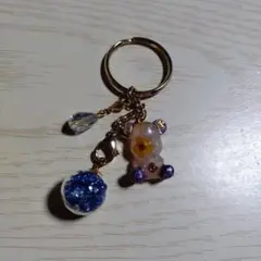くまちゃん ドライフラワー チャーム キーホルダー - メルカリ
