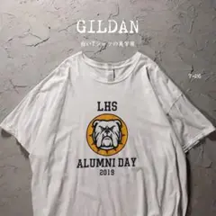 GILDAN 白Tシャツ LHS ブルドッグ　スクールのサムネイル