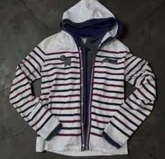 Archive Y2K Striped Layered Patch Hoodieのサムネイル