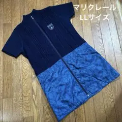 マリクレール♡大きいサイズ　ニットワンピース　ゴルフワンピース　ネイビー系
