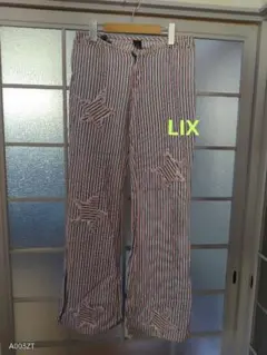LIX★リクス ストライプ ジーンズ 星パッチ ローライズ アメリカ製のサムネイル