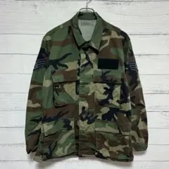 米軍実物 92年 BDU 迷彩ジャケット ウッドランド S-S 空軍ワッペン