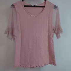ピンク✨定価1.6万❤️ IENA×Naoko Tsuji レース Tブラウス◇ - メルカリ
