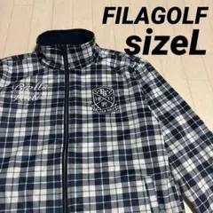 FILA GOLF フィラゴルフ　チェック柄 ジャケット裏起毛　サイズL