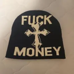 Supreme ニット帽 FUCK MONEY 黒
