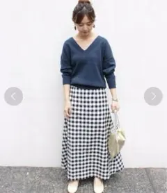 春夏　スローブイエナ　ギンガムチェックスカート