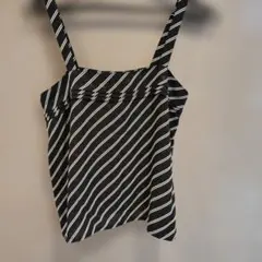 ストライプ キャミソール 黒と白