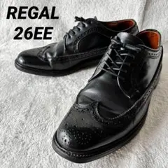 REGAL リーガル ウィングチップ 革靴 メンズ 26EE 黒 レザー 日本製のサムネイル