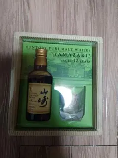 【未開封】サントリー　山崎12年　ミニボトル　グラスセット　希少！レア！ サントリー山崎 12年 ミニボトル グラス付きセット - メルカリ