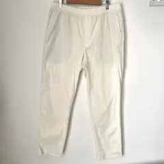 良品★ユニクロ コットンリラックスアンクルパンツ メンズ Lサイズ ホワイト