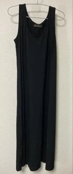 philter ノースリーブ ロング ワンピース ブラック