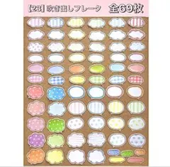 【23】吹き出し　コメントフレーク　大小　アルバム　母子手帳　日記