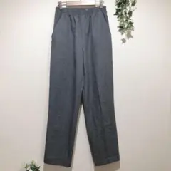 【ブレア】グレー ストレートカジュアルパンツ ウエストゴム　サイズ8
