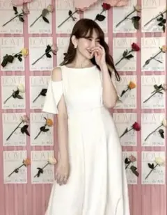エムミーエメ バックリボンオフショルデニムマーメイドワンピース