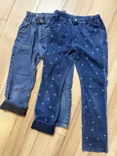 BREESE Moujonjon 2セット デニム ハート柄と無印 130
