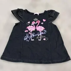 メゾピアノ フラミンゴノースリーブトップス