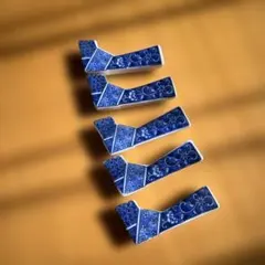 【箸置き 5客セット】結び柄 昭和レトロ 和食器 匿名配送 陶器 セトモノ