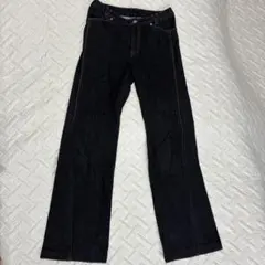 ブラック ストレートデニム