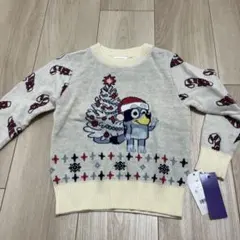 クリスマスデザイン ニットトレーナー 2T ブルーイ