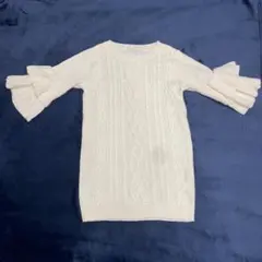 【MERCURYDUO】ホワイト シンプル ニット サイズF