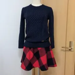 バーバリーブルーレーベル　ドッキングニットワンピース