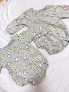 【双子】長袖 ロンパース サンリオ ぽちゃっこ ポムポムプリン