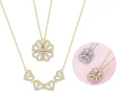 クローバー 2-way ネックレス シルバー