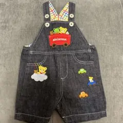 miki HOUSE デニムオーバーオール 80