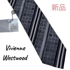 新品 ヴィヴィアンウエストウッド ★ ネクタイ シルク オーブ ロゴ モノグラム