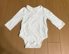 GAP アイボリー 長袖ボディスーツ 丸襟