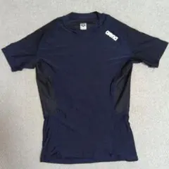 arena ネイビー ストレッチTシャツ メンズM