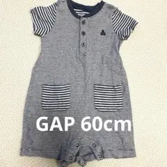 baby GAP ストライプロンパース 6-12ヶ月