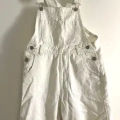 WEGO ホワイト コットンオーバーオール
