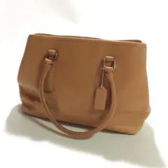 【COACH】コーチ 7755 本革 レザー トートバッグ キャメルのサムネイル