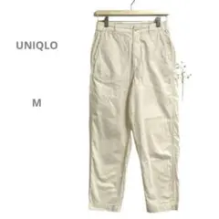 【ユニクロ】コットンリネンテーパードパンツ　丈短めタイプ　カジュアル