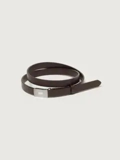 Auralee EMBOSSED BLACK COW LEATHER BELT - メルカリ