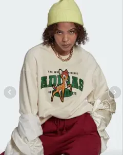 adidas★ディズニーバンビグラフィックスウェットＬアディダスオリジナルス