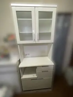 美品⭐︎ ニトリ　ダリア　キッチンボード　幅80cm ニトリ ダリア 白色 ホワイト 食器棚 キッチンボード カップ