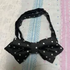 黒と白の水玉模様 蝶ネクタイ