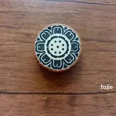 消しゴムはんこ　蓮模様