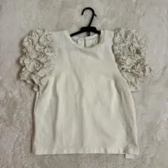 リリーブラウン シャーリングスリーブトップス　ホワイト