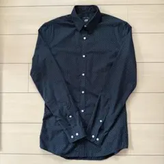 新品未使用　H&M　メンズ　ドット柄　長袖シャツ